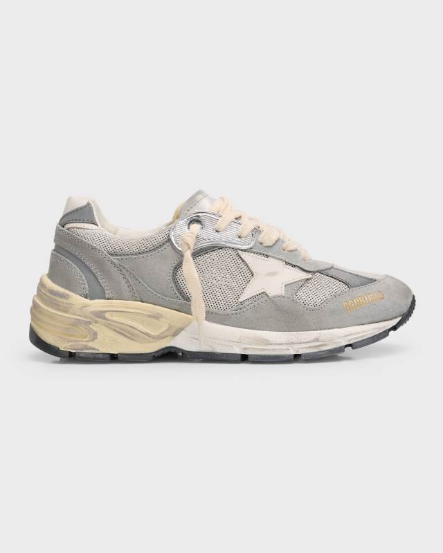 Star Dad Mixed Leather Running Sneakers